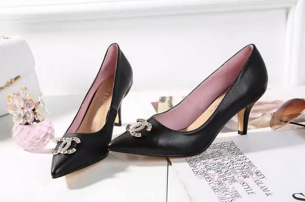 CHANEL Shallow mouth kitten heel Shoes Women--012